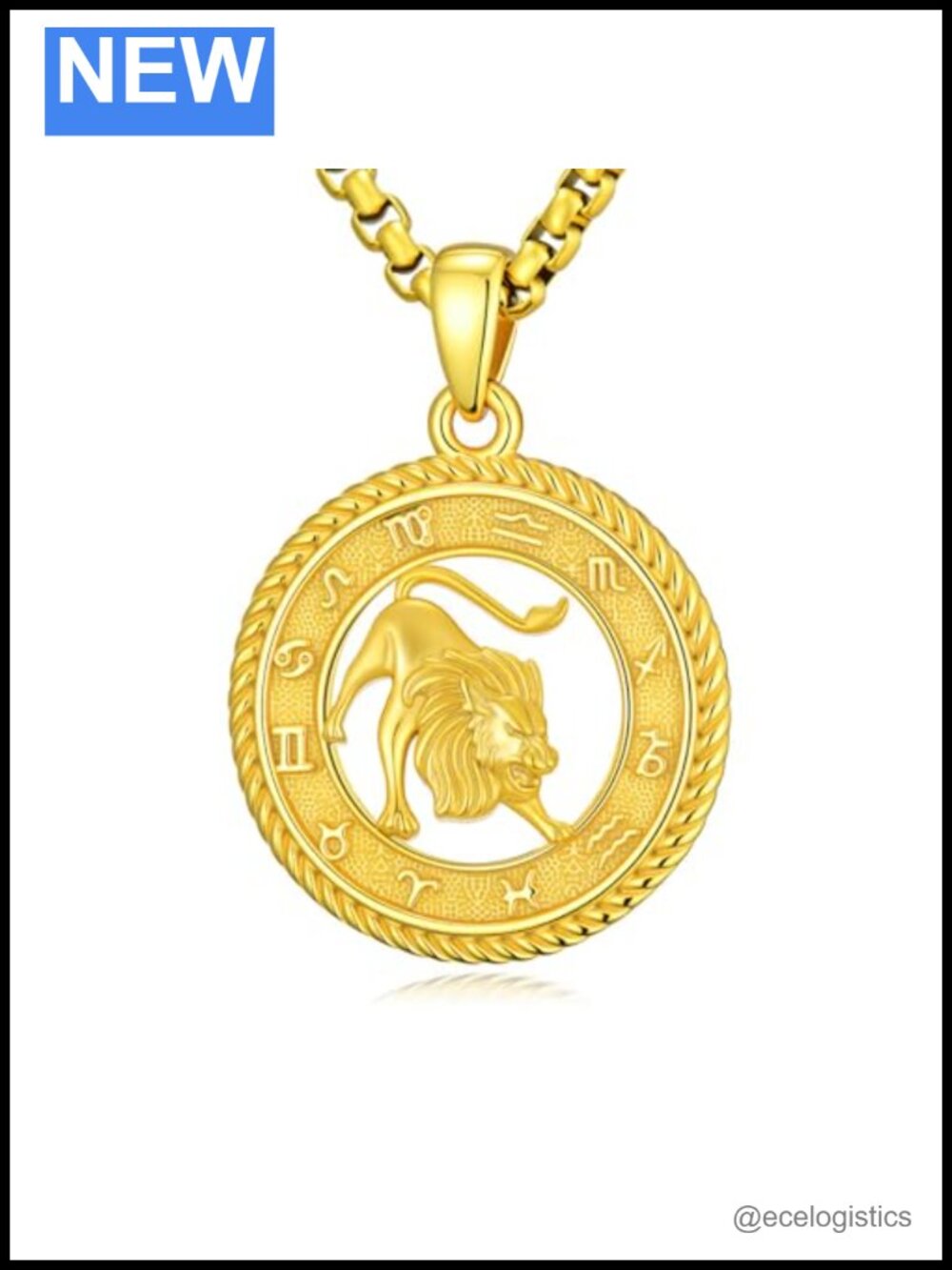 14K Gold Zodiac Necklace 925 Sterling Silver Horoscope Pendant Unisex